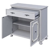Grey 2-door Accent Cabinet with 1 Drawer B062P185706