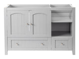 With Basin Grey MDF Lacquered Double Door & 2-Drawer Bathroom Vanity Cabinet with Decorative Molding 80408716