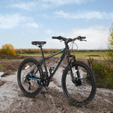 ZUN S26102 26 Inch Mountain Bike, Shimano 21 Speeds with Mechanical Disc Brakes, High-Carbon Steel W1856P227859