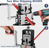 Manual Wire Stripping Machine for 0.04"-1" Scrap Copper Recycling, Drill-Powered Portable Wire 93542330