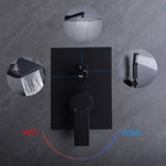 ZUN 10inch Wall Mounted Rainfall Shower Head System Shower Faucet W121749897