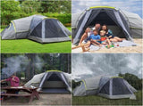 522*260*210cm Can Accommodate 10 People Three Rooms Polyester Cloth Fiberglass Poles Camping Tents 96242458