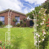 Metal Garden W55'' x H94.5'' Garden Arbor Trellis Climbing Plants Support Rose Outdoor W1586138699