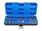3/8" 1/2" Diesel Injector Fuel Line Socket Wrench Kit Metric 8mm-22mm Flare 65985063