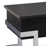 Black High Gloss and Chrome Coffee Table with Lift Top B062P181356
