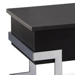 ZUN Black High Gloss and Chrome Coffee Table with Lift Top B062P181356