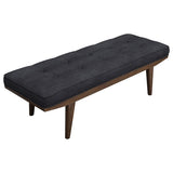 Grey and Oak Tufted Bench B062P145488
