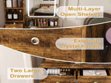 Modern small Vanity Desk ,featuring 3 modes of LED lighting with adjustable brightness, 3 drawers W509P465834