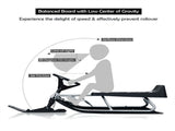 Christmas Gift Snow Racer - 44"x20"x16" Size, 13lbs Lightweight, Parent-Kid Interactive Fun-Black 40049989