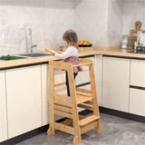 Bamboo Kids Step Stool - Frees Parents Hands Dishes), Teaches Independence 12881608