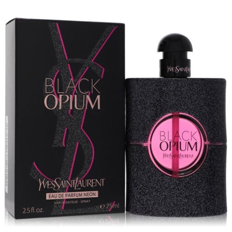 Black Opium by Yves Saint Laurent Eau De Parfum Neon Spray 2.5 oz for Women FX-551914