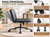 Armless Criss Cross Chair, Adjustable Height Swivel Desk Chair with Rocking Function, Cat Claw 28319133