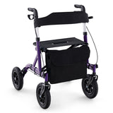 Outdoor Rolling Rollator Walker 9.5" All-Terrain Wheels, 6-Level Adjustable , Foldable, 22927300