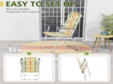 Set of 2 Webbed Folding Beach Chairs, Outdoor Patio Lawn Foldable Chairs for Camping Fishing Yard 92562874