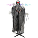 6.4 ft Halloween Standing Grim Reaper Automatic Arm Movement 08131336