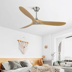 ZUN 60 Inch Outdoor Ceiling Fan Without Light 3 ABS Blade with Smart APP Control W934P156669