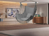 Pillow Tassel Hanging Chair Light Gray 86995198