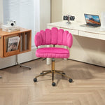 ZUN COOLMORE Velvet Home Office Desk Chair, Modern Cute Computer Chair, Wheels Height Adjustable W395P224532