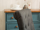 Habit Solid Wood Tufted Parsons Dining Chair, Set of 2, Charcoal T2574P164542