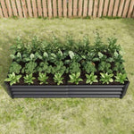 ZUN Raised Garden Bed Outdoor, 6×3×1ft , Metal Raised Rectangle Planter Beds for Plants, Vegetables, and 48218815