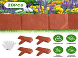 Plastic Lawn Edging, Interlocking Garden Landscape Border, 20Piece 16ft Flexible PP Garden Edging 17884576