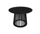Round Coffee Table, Grille Molding, Suitable for Bedroom, Living Room, Balcony W688P202819