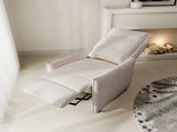 Chenille Fabric Recliner Chair for Adults - Manual Push Back Reclining Sofa with Sturdy Metal Frame, W3568P431428