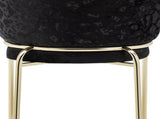 Onyx Modern Style 2PC Chairs made with Velvet fabric and Gold coated metal Legs - Black B009P332650
