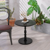 23'' Black Accent Round Table, Round Side Table, Small Table for Small Spaces, Modern Accent W2295P339118
