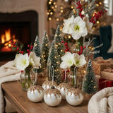 6PCS Set of 3.9" Christmas Ball Ornaments Glass Holiday Decorations for Christmas Tree Party Hanging 52544399