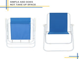 Oxford Cloth Iron Outdoor Beach Chair Blue 44914156