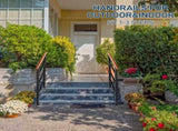 Handrails for Outdoor Steps, Wrought Iron Solid Wood Hand Railing for Concrete Steps, Porch Steps, 57461592