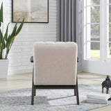 Rella Modern Teddy Sherpa Accent Chair with Espresso Wood Frame T2574P241335