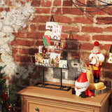 2 Pack Sturdy Metal Xmas Card Holder - Tree Shape, 1521 Clips, 2 Stands , Black, 47878110