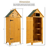 30.3"L X 21.3"W X 70.5"H Outdoor Storage Cabinet Tool Shed Wooden Garden Shed Natural W142267667