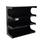 Multifunctional 4-Tier Black Book Shelf & Coffee Table for Living Room Bedroom Dining Room Study 87399485