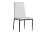 4pcs backrest cushion horizontal sewing decoration PU leather dining chair round tube white cushion 94807308
