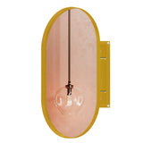 20x34 Inch Oval Recessed Medicine Cabinet, Metal Framed Bathroom Wall Cabinet with Mirror and W1435P210490