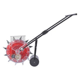 Red Manual Seeder Hand-Push Garden Seeder Roller Seeding and Fertilizer Applicator, Row Corn 75742426