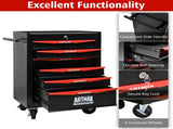 Rolling Metal Tool Chest with 6 Drawers, 20" 6-Drawer Tool Chest Cabinet with Ball Bearing Drawer 88830503