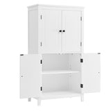 ZUN Elegant Bathroom Floor Storage Cabinet, Bathroom Storage Unit, Freestanding Cabinet with 4 Doors, 75709784