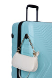 3 Piece Luggage Sets ABS Lightweight Suitcase with Two Hooks, Spinner Wheels, TSA Lock, W28453578