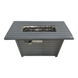 Living Source International 25'' H x 42'' W Steel Outdoor Fire Pit Table with Lid B120142392