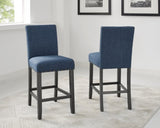 Biony Blue Fabric Counter Height Stools with Nailhead Trim, Set of 2 T2574P181627