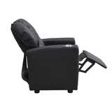 ZUN Kids Recliner Chair Black PVC W311P216907