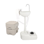 ZUN Portable Removable Outdoor Hand Sink with Portable Toilet （Same as 46793540） 96566688