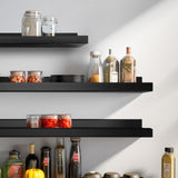 ZUN 24” Floating Shelves for Wall Décor Storage, Set of 4, Wood for Bedroom, Living Room, Bathroom, 25476696