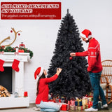 7.5 FT Pre-lit Artificial Christmas Tree, Hinged Xmas Pine Tree with 1350 Branch Tips, 400 Lights 78756924