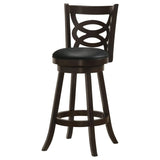 ZUN Cappuccino Swivel Bar Height Stool B062P153494