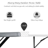 Picnic Table Bench Set Gray 61147457